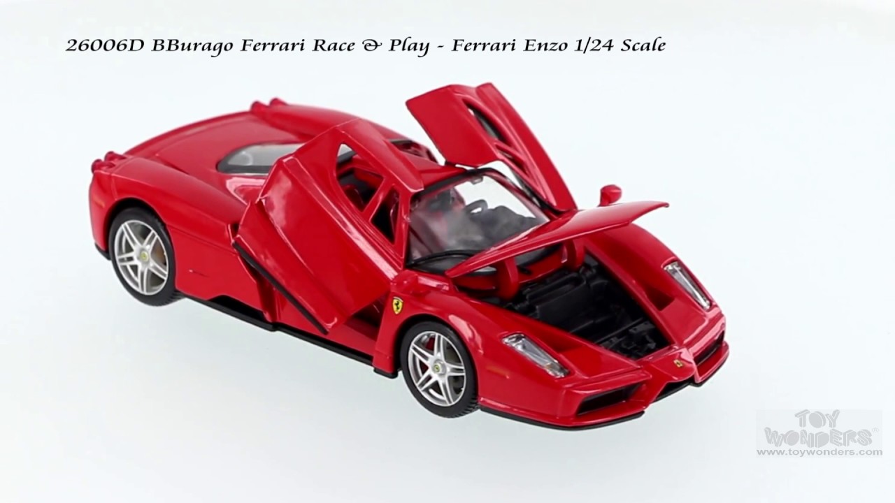 Vertrouwen blauwe vinvis lunch 26006D BBurago Race & Play Ferrari Enzo 1/24 scale - YouTube