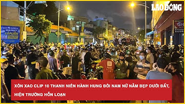 Xôn xao clip 10 thanh niên hành hung đôi nam nữ nằm bẹp dưới đất, hiện trường hỗn loạn