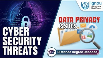 Cyber Security Threats & Data Privacy Issues | IGNOU MCS-215 Important Topic | MCA Exam Prep