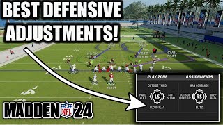 How To QUICK ADJUST LIKE A PRO In Madden 24! BEST Defensive Adjustments To Lockdown EVERY Offense!