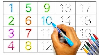 Learn Numbers 1-20 | Number Tracing & Writing Practice for Kids | Counting for Preschool