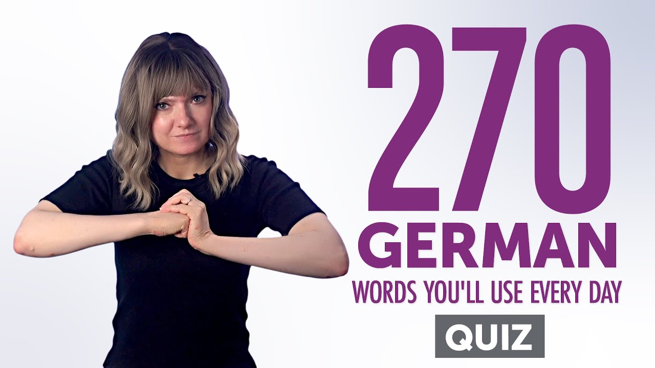 Quiz | 270 German Words You'll Use Every Day - Basic Vocabulary #67 ...