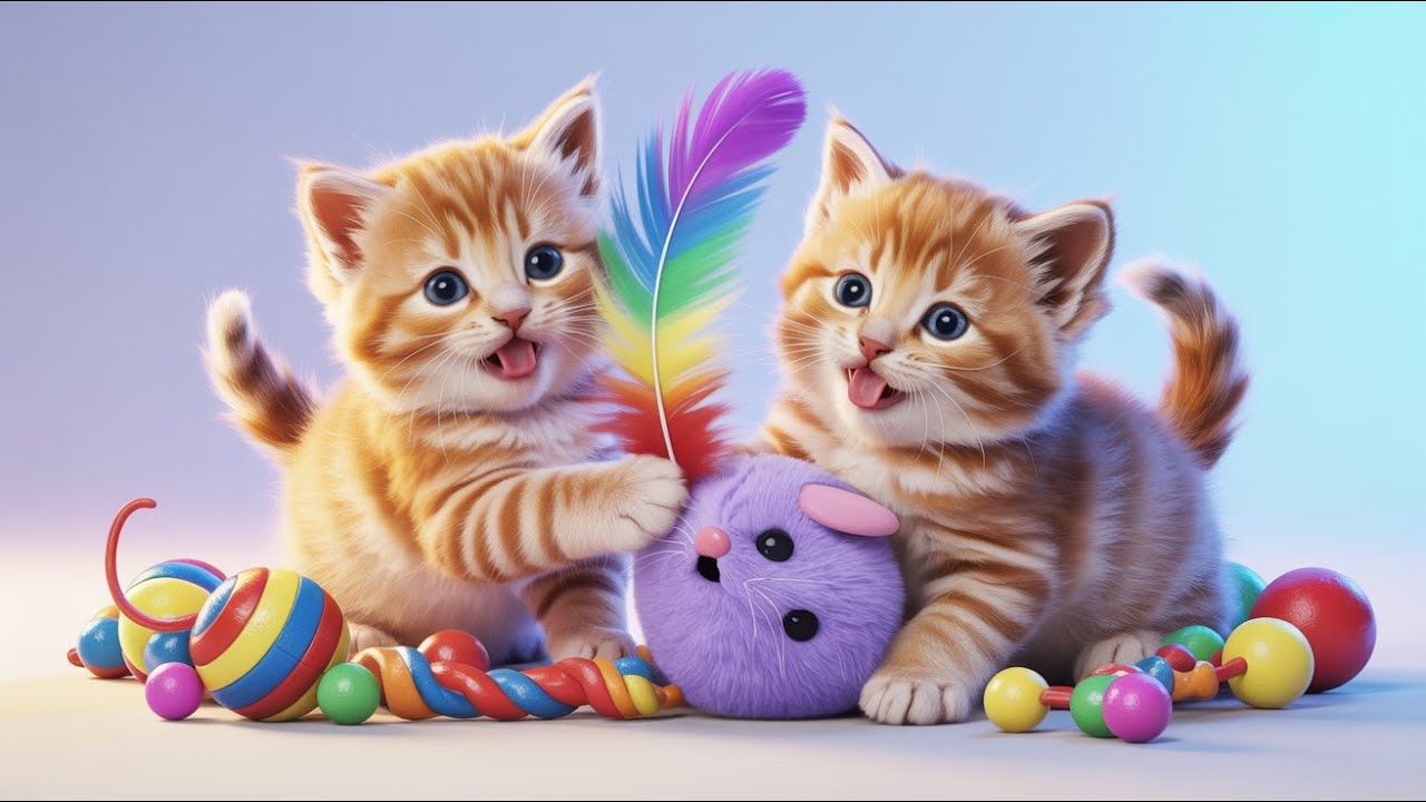 Cute Cat Adventures | Relaxing Music & Colorful Fun for Children ||