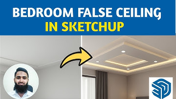Bedroom False Ceiling Design in SketchUp | How to create false ceiling Lighting layouts in sketchup