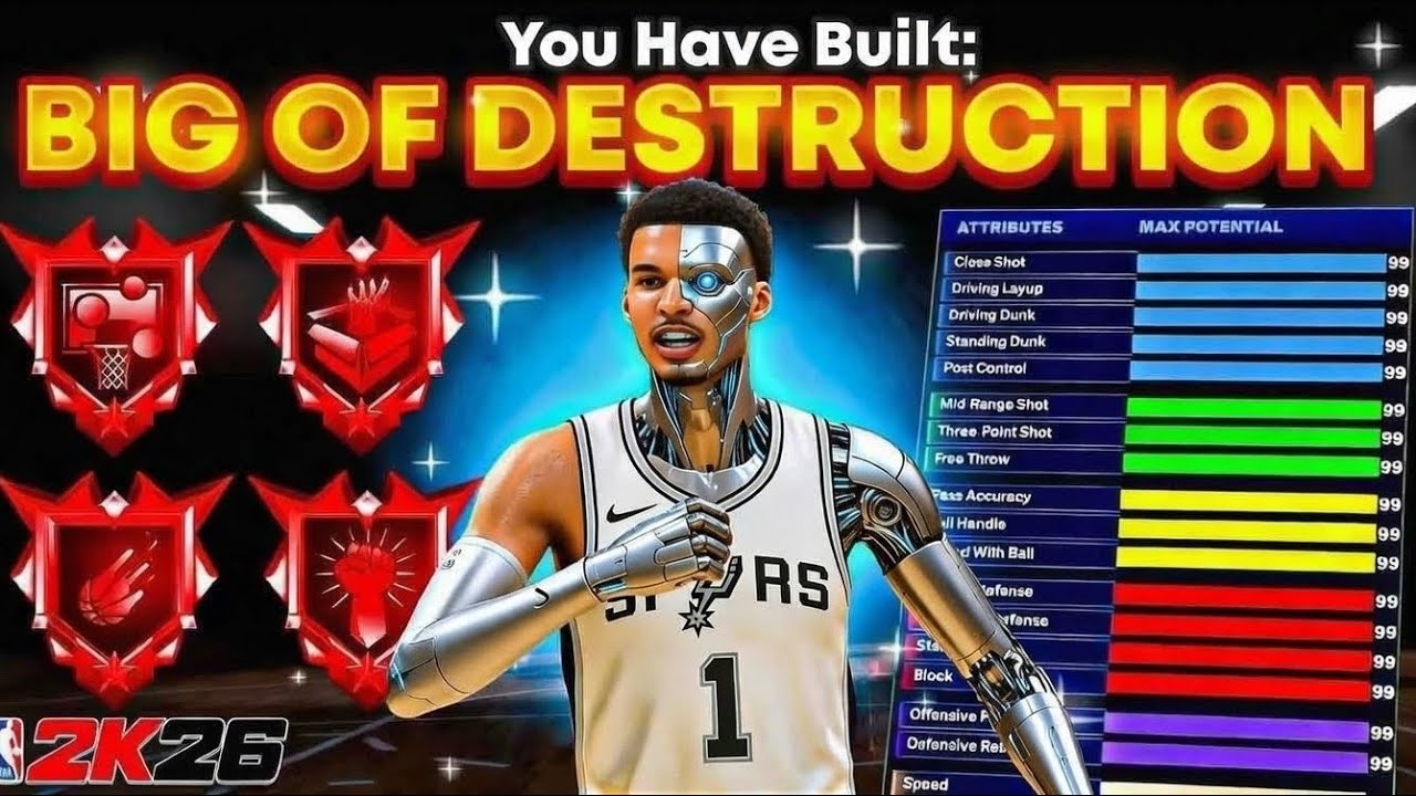 NEW META BEST CENTER BUILD is OVERPOWERED🔥🔥🔥 BEST CENTER BUILD in NBA 2K26!