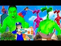 Monster siren head  siren hulk   superhero war fun in real life spiderman  pink spidergirl