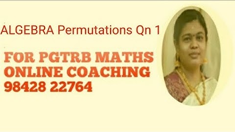 Trb maths Algebra permutation qn 1