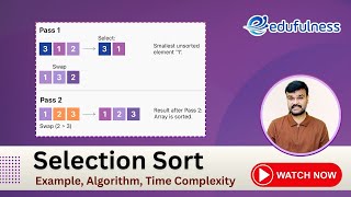 Selection Sort : Example, Algorithm, Time Complexity | Data Structures and Algorithms.