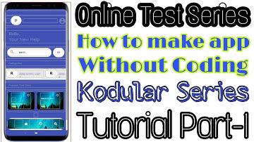 Online test series app tutorial part-1 | How to make app without coding | Kodular series
