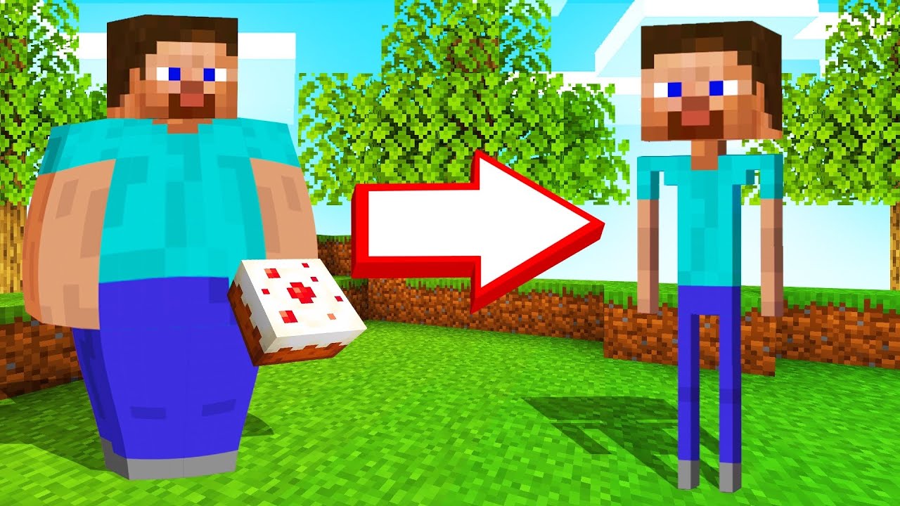 MINECRAFT But EACH STEP Makes You LOSE WEIGHT! - YouTube