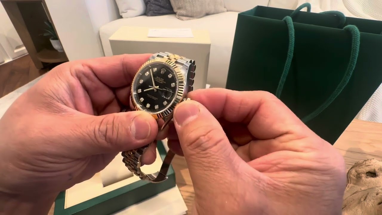 Rolex Datejust 41 | Yellow Rolesor, Diamond Dial, Fluted Bezel & Jubilee Bracelet