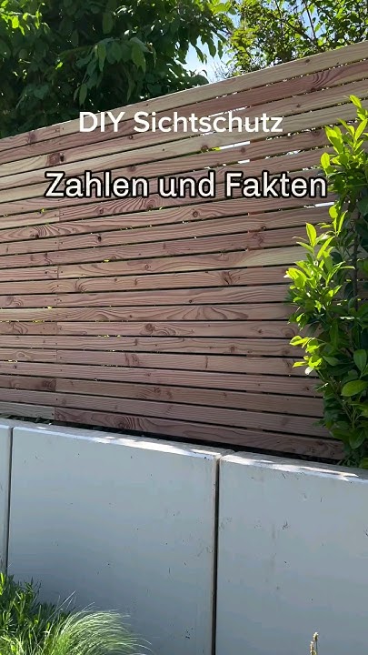 Sichtschutzzaun DIY Gartenzaun selber bauen Zaun bauen Sichtschutz DIY