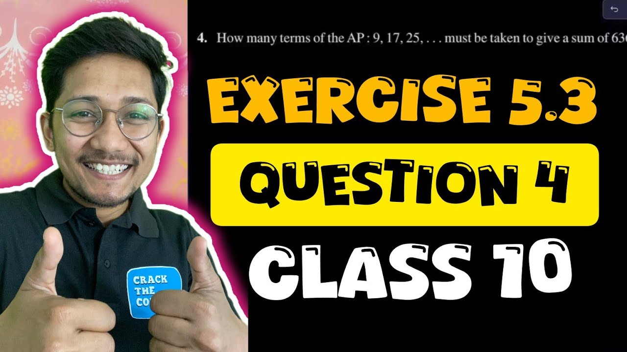 Class 10 AP | Exercise 5.3 | Q4 NCERT Solution - YouTube