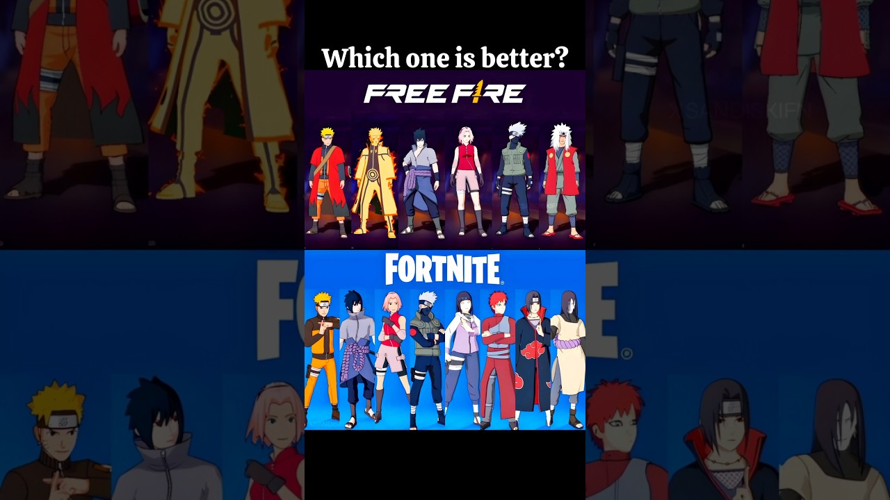 Free Fire vs Fortnite – Naruto Collab!🔥 