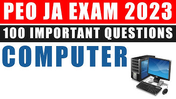 100 Important Computer MCQ for PEO/JA Exam 2023