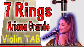 7 Rings - Ariana Grande - Violin - Play Along Tab Tutorial