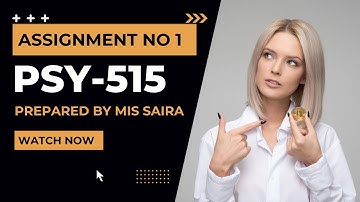 PSY 515 Assignment Solution Spring 2022 learn with zaheer