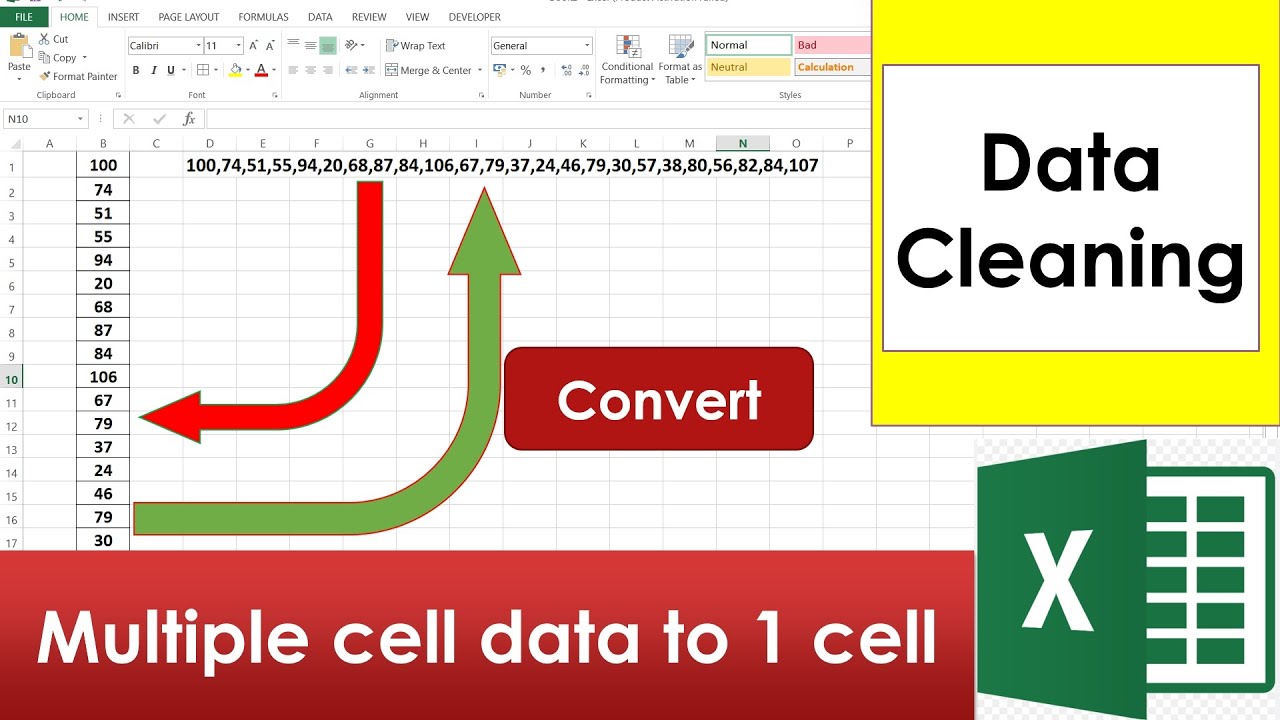 Combine Multiple Cells into One (Comma-Separated) & Split Cell into Multiple Cells