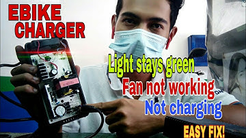 EBIKE CHARGER FAN NOT WORKING/ LIGHT STAYS GREEN/  E BIKE | ELECTRIC BIKE REPAIR SHOP