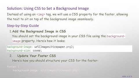 How to Use Background Images in Your Footer with Custom Text Overlay