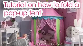Tutorial on how to fold a pop-up tent