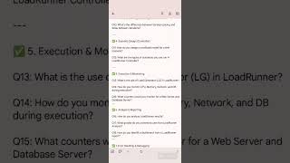 Here are some commonly asked LoadRunner interview questions for experienced professionals (3–7 years