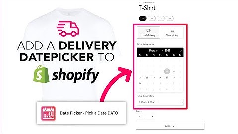 Delivery Date Picker for Shopify product page or Shopify cart page!