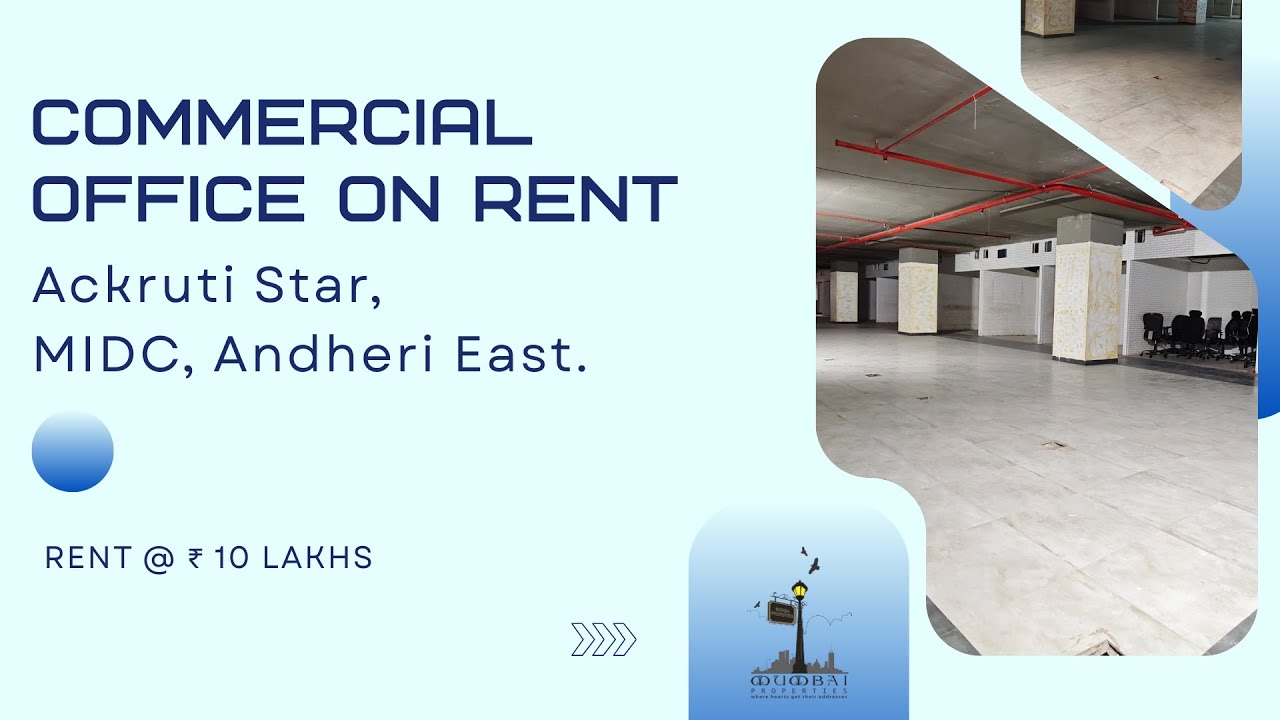 🏢 Available Commercial Office On RENT @ Ackruti Star, Andheri East. 🏢📞 +919594888888