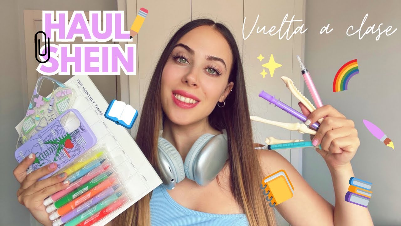 ✏️ HAUL SHEIN 🌈⭐️ PAPELERÍA + TIPS para ESTUDIAR 📚 | Iris Lozano