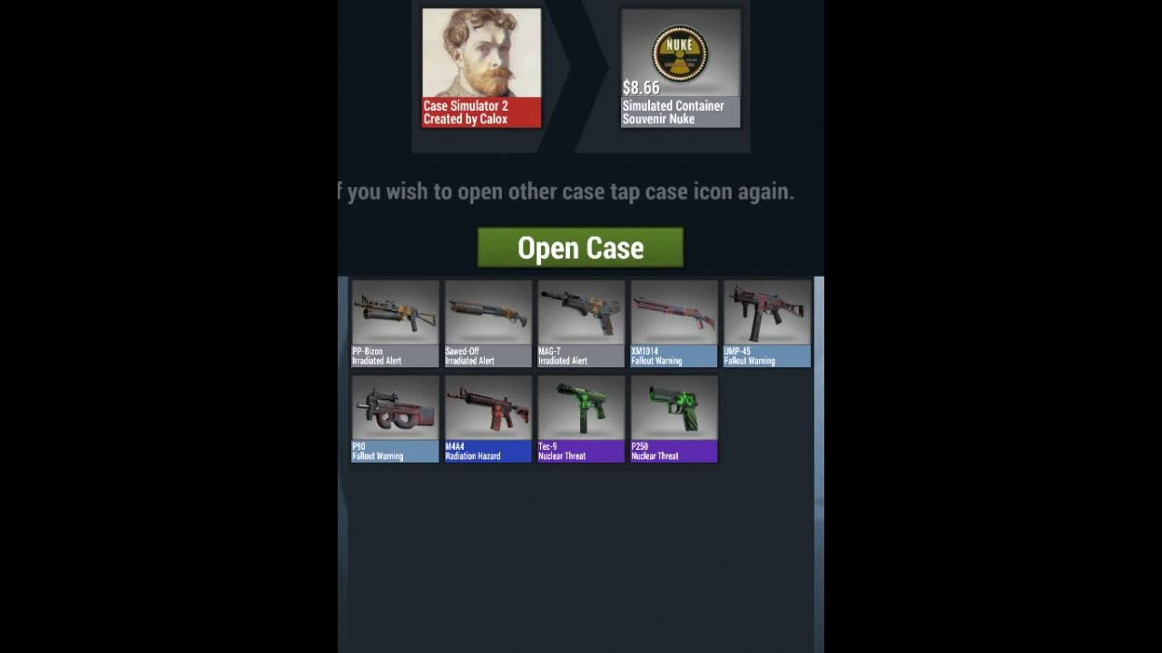 Open case simulator