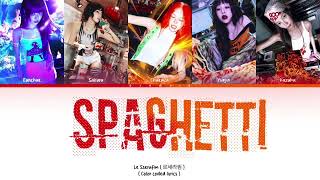 LE SSERAFIM ( 르세라핌 ) “SPAGHETTI” ( without J-HOPE ) ( Color Coded Lyrics )