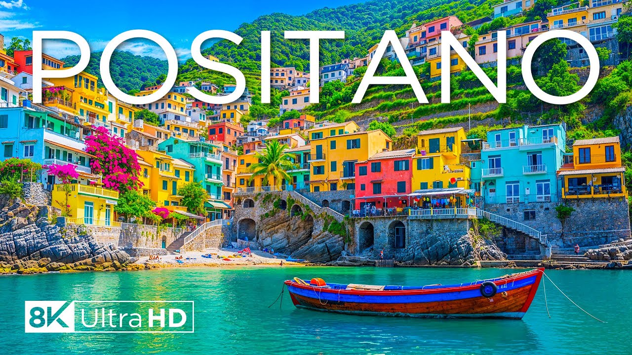Positano 8K – Italy’s Cliffside Gem with Iconic Coastal Roads & Mediterranean Views