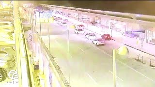 DTW officials release surveillance video showing car crashing into McNamara Terminal