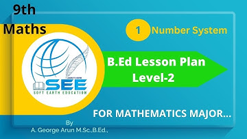 Paper-2 Lesson plan-1||Number System||9th Mathematics in English||B.Ed Record modal. Real numbers.
