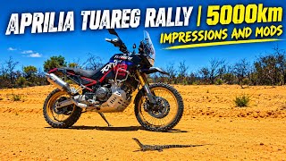 2026 Aprilia Tuareg Rally | 44 tooth sprocket, 5000km Impressions and Mods