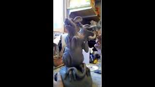Use Slip instead of a Sponge to clean up your Ceramic Sculptures Time Lapse Kath