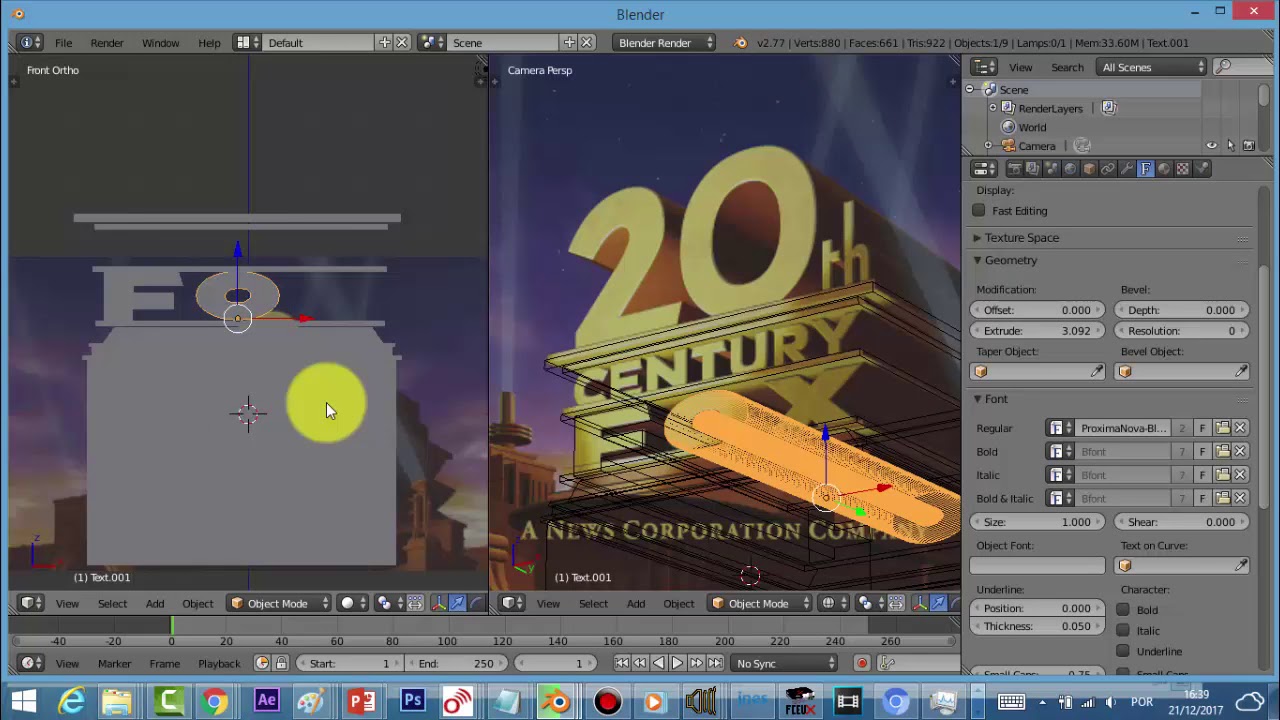 How to make the 20th Century Fox 1994 logo (Part 1)