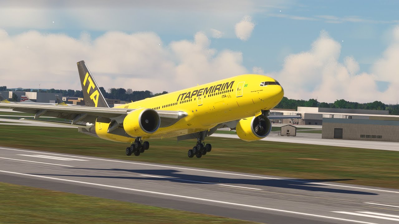 Stunning Gear View! Itapemirim Boeing 777 Approaching for Landing at Navana Airport