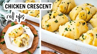 Creamy Ranch Chicken Crescent Roll Ups {Filling Made from Scratch!}
