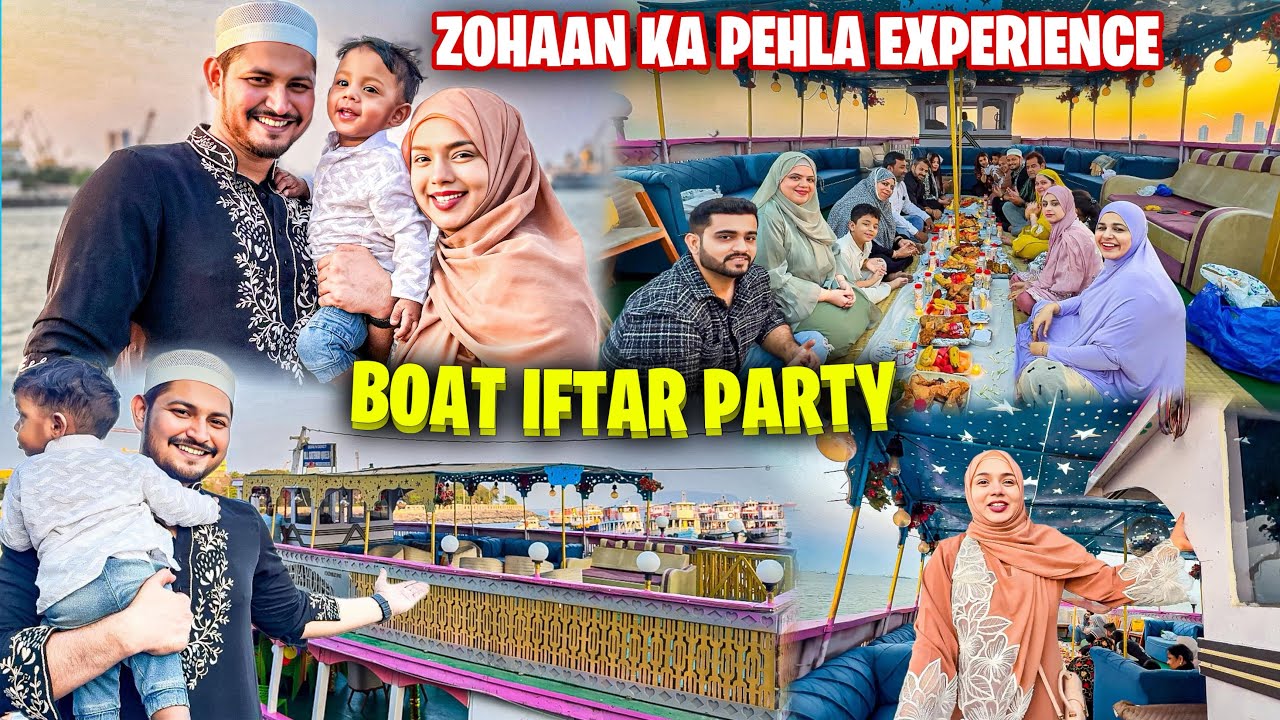 Ramzan Day 26 - Boat Iftaar Party😍 | First Time With Family 😍 | Sufiyan and Nida ♥️