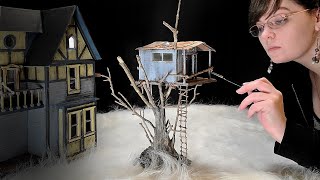Making a Mini TREEHOUSE for my DOLLHOUSE (Prompt 15)