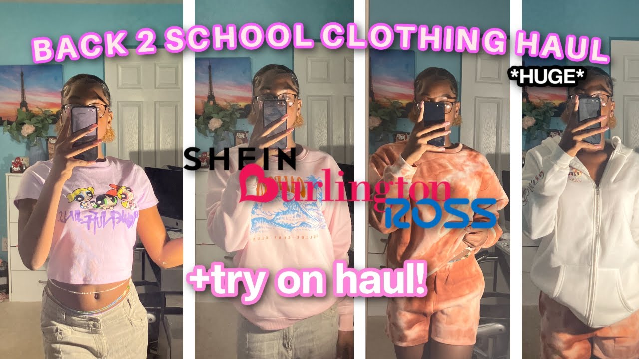 HUGE BACK TO SCHOOL CLOTHING HAUL!! +TRY-ON HAUL 2022 (  shein, Burlington, ross, UGG & more!)