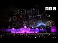 Happy new year live  london fireworks 2023  bbc