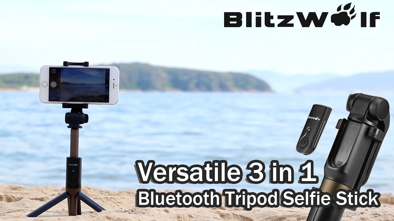 NEW ULTIMATE BLITZWOLF SELFIE STICK BWBS3 with Bluetooth for traveler