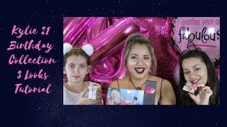 Kylie Cosmetics 21 Birthday Collection 3 Look Tutorial + GIVEAWAY!!-CLOSED