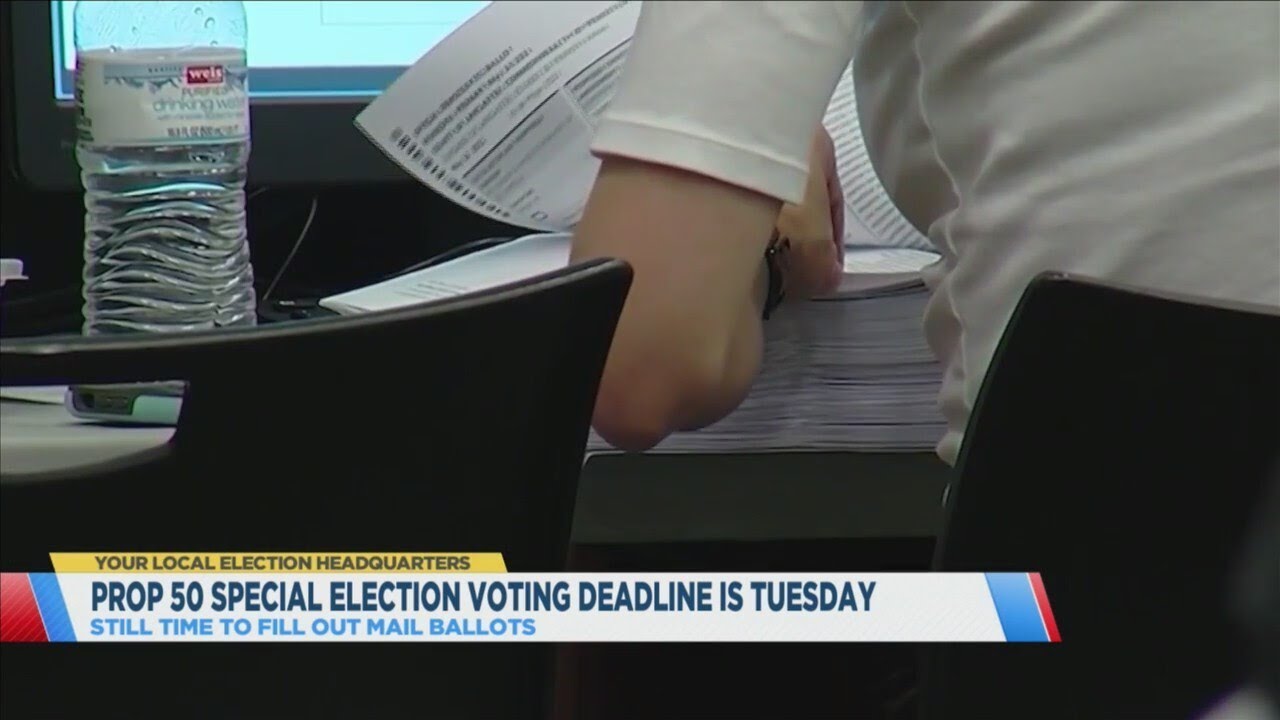 Prop 50 special election voting deadline is Tuesday