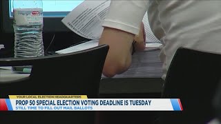 Prop 50 special election voting deadline is Tuesday