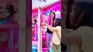 Barbie Goes Up in the Pink Dollhouse Elevator