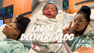Birth Vlog: LABOR AND DELIVERY | 8 Hour Labor, Unmedicated, 1st Pregnancy, Positive Birth Experience