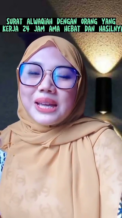 waauw...ternyata amalan surat alwaqiah dg orang yang kerja 24 jam itu Sama hebat nya..